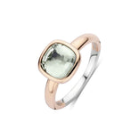 TI SENTO Cushion sormus, rosekullattua hopeaa ja zirkonit, 12415GR