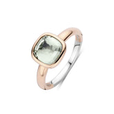 TI SENTO Cushion sormus, rosekullattua hopeaa ja zirkonit, 12415GR