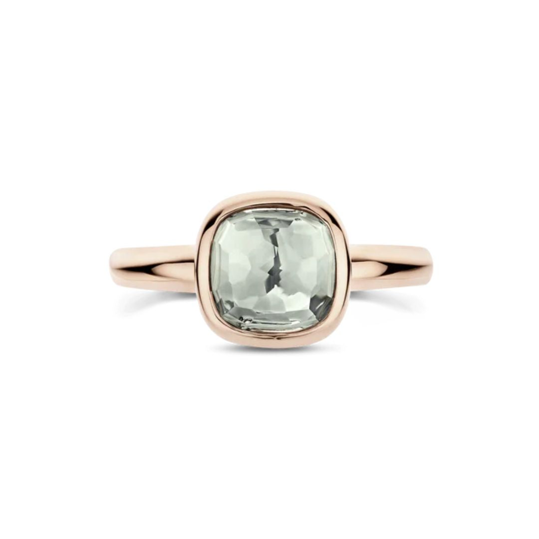 TI SENTO Cushion sormus, rosekullattua hopeaa ja zirkonit, 12415GR