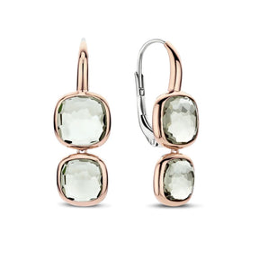 TI SENTO Double Cushion korvakorut, rosekullattua hopeaa ja zirkonit, 78055GR