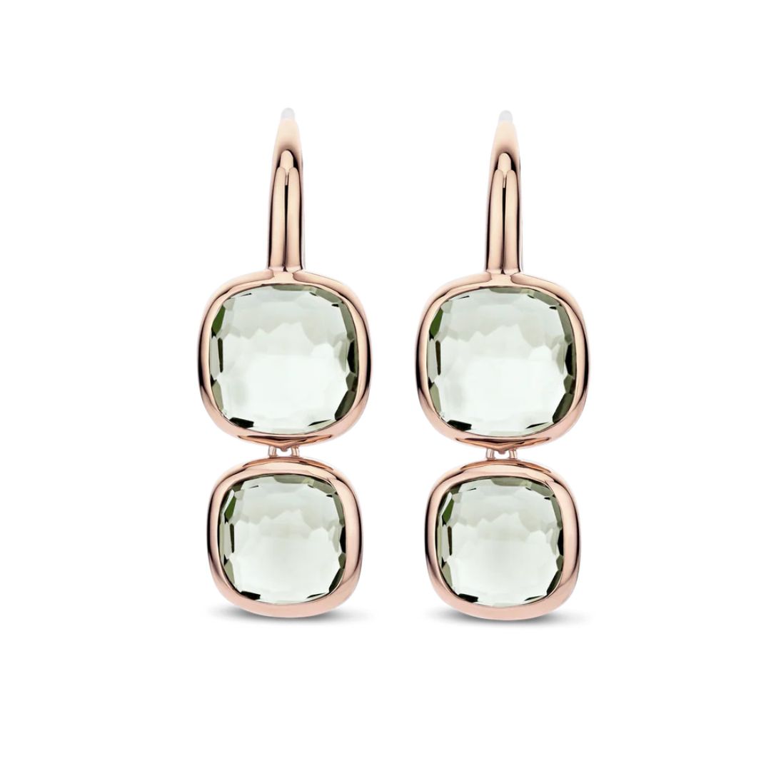 TI SENTO Double Cushion korvakorut, rosekullattua hopeaa ja zirkonit, 78055GR
