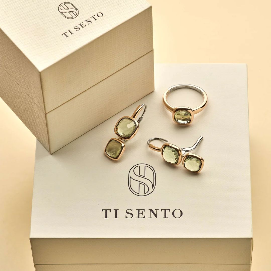 TI SENTO Double Cushion korvakorut, rosekullattua hopeaa ja zirkonit, 78055GR