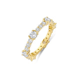 TI SENTO Eternity Tennis sormus, keltakullattua hopeaa ja zirkonit, 12428ZY