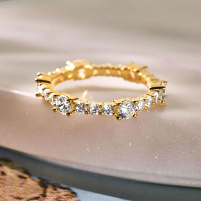 TI SENTO Eternity Tennis sormus, keltakullattua hopeaa ja zirkonit, 12428ZY