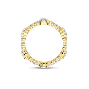 TI SENTO Eternity Tennis sormus, keltakullattua hopeaa ja zirkonit, 12428ZY