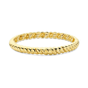 TI SENTO Ribbed rannerengas, keltakullattua hopeaa, 23095SY
