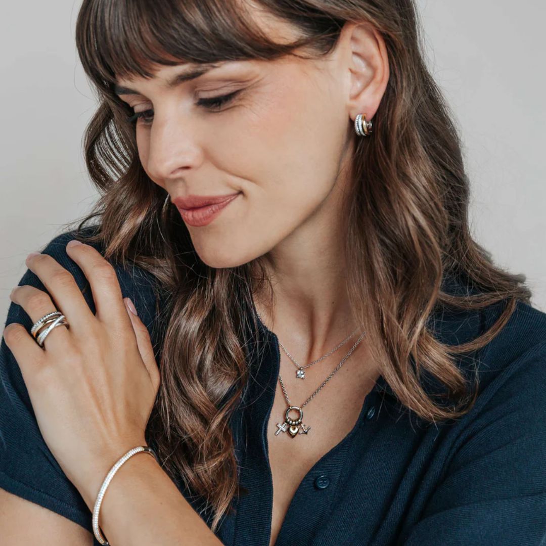 TI SENTO kaulakoru, keltakullattua hopeaa ja zirkonit, 34115ZY/42