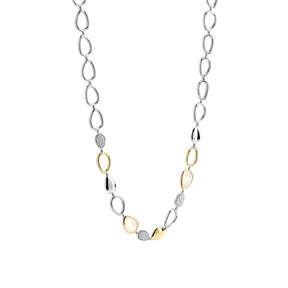 TI SENTO kaulakoru, keltakullattua hopeaa, zirkonit ja kristalleja 34101MW/44