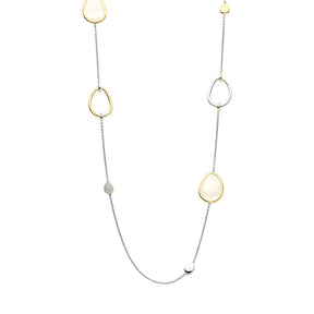 TI SENTO kaulakoru, keltakullattua hopeaa, zirkonit ja kristalleja 34102MW/80