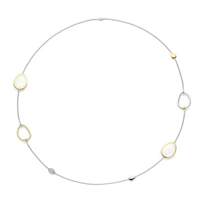 TI SENTO kaulakoru, keltakullattua hopeaa, zirkonit ja kristalleja 34102MW/80