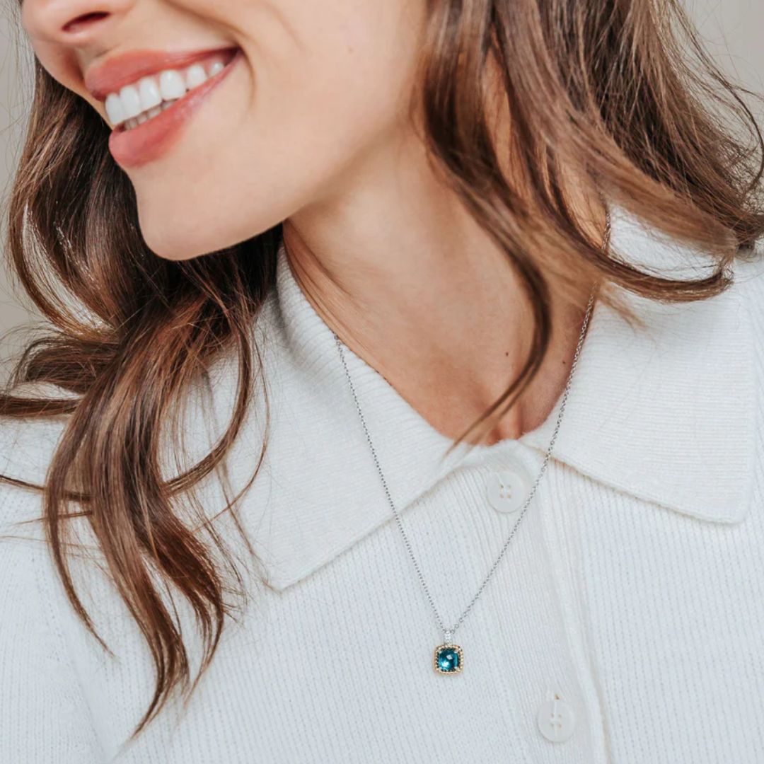 TI SENTO kaulakoru, keltakullattua hopeaa, zirkonit ja kristalli 34111DB/42