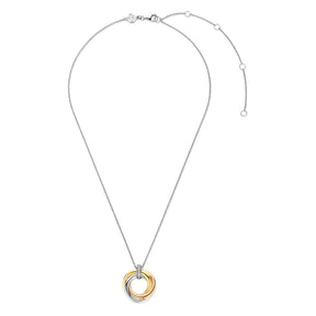 TI SENTO kaulakoru, keltakullattua ja ruusukullattua hopeaa zirkoneilla, 3972ZT/42