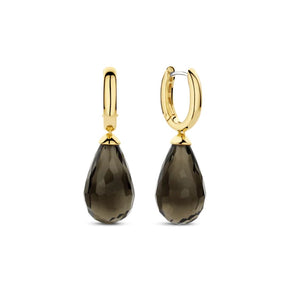 TI SENTO korvakorut, keltakullattua hopeaa ja kristallit, 78037KA