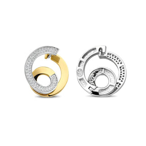 TI SENTO korvakorut, keltakullattua hopeaa ja kristallit, 78040ZY