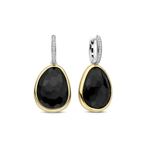 TI SENTO korvakorut, keltakullattua hopeaa ja zirkonit, 78026BY