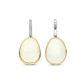 TI SENTO korvakorut, keltakullattua hopeaa ja zirkonit, 78026MW