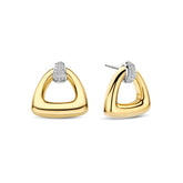TI SENTO korvakorut, keltakullattua hopeaa ja zirkonit, 78034ZY