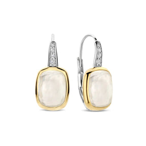 TI SENTO korvakorut, keltakullattua hopeaa, kristallit ja zirkonit, 78041MW