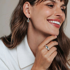 TI SENTO korvakorut, keltakullattua hopeaa, kristallit ja zirkonit, 78042GG