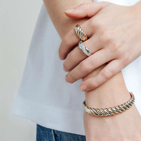 TI SENTO Bracelet in Yellow Gold Plated Silver and Silver, 23078SY