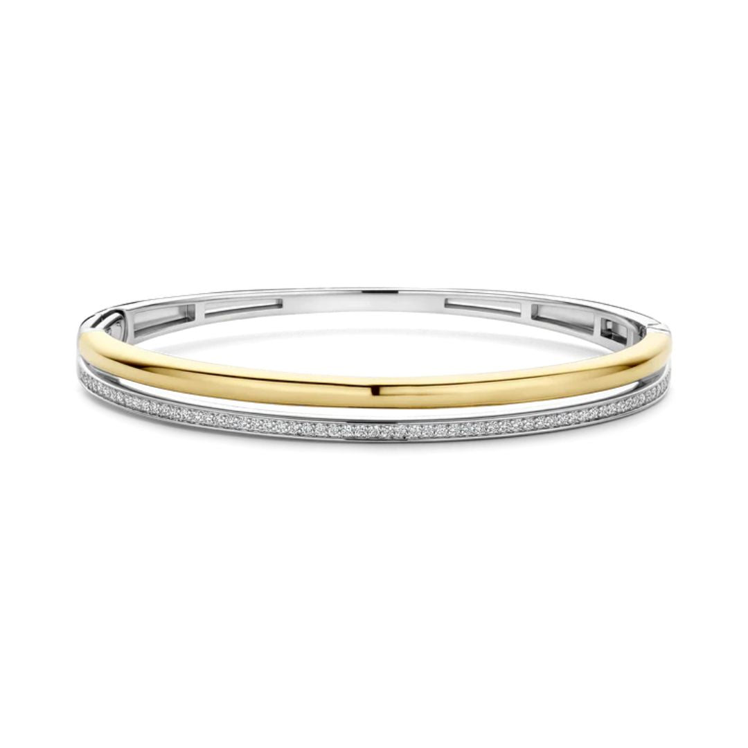 TI SENTO rannerengas, keltakullattua hopeaa ja zirkonit, 23086ZY