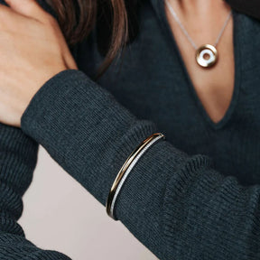 TI SENTO rannerengas, keltakullattua hopeaa ja zirkonit, 23086ZY