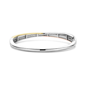 TI SENTO rannerengas, keltakullattua ja ruusukullattua hopeaa zirkoneilla, 23071ZT