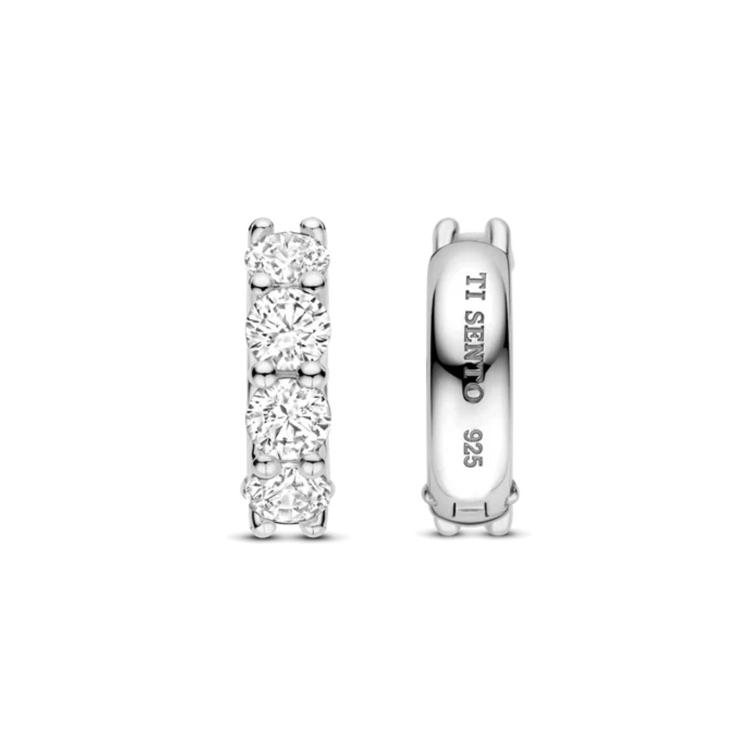 TI SENTO rengaskorvakorut, hopeaa ja zirkonit, 78023ZI