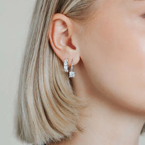 TI SENTO rengaskorvakorut, keltakullattua hopeaa ja zirkonit, 78023ZY