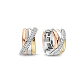 TI SENTO rengaskorvakorut, keltakullattua ja ruusukullattua hopeaa zirkoneilla, 7960ZT