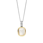 TI SENTO riipus, keltakullattua hopeaa, helmiäistä ja zirkonit, 6852MW