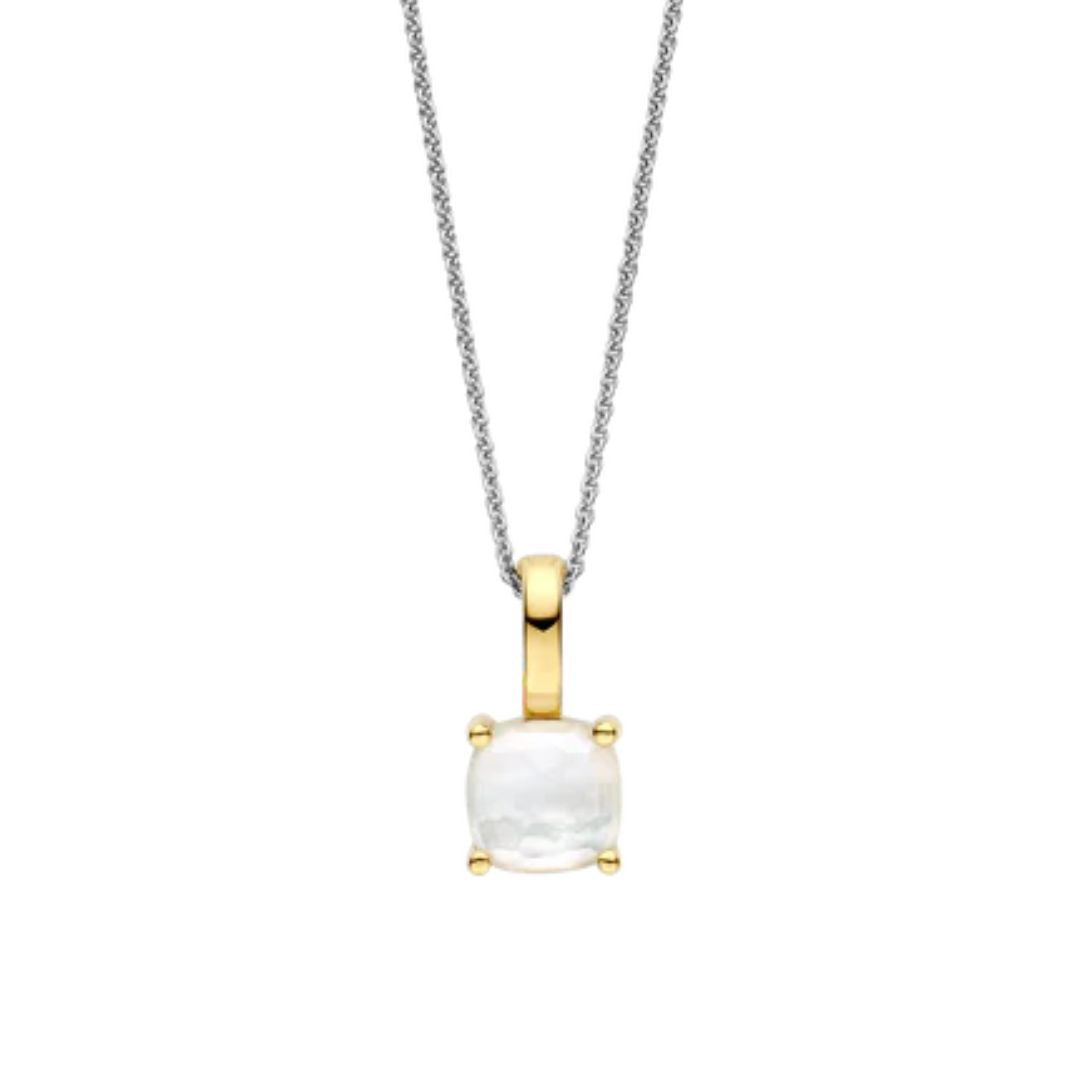 TI SENTO riipus, keltakullattua hopeaa ja kristalli, 6854MW