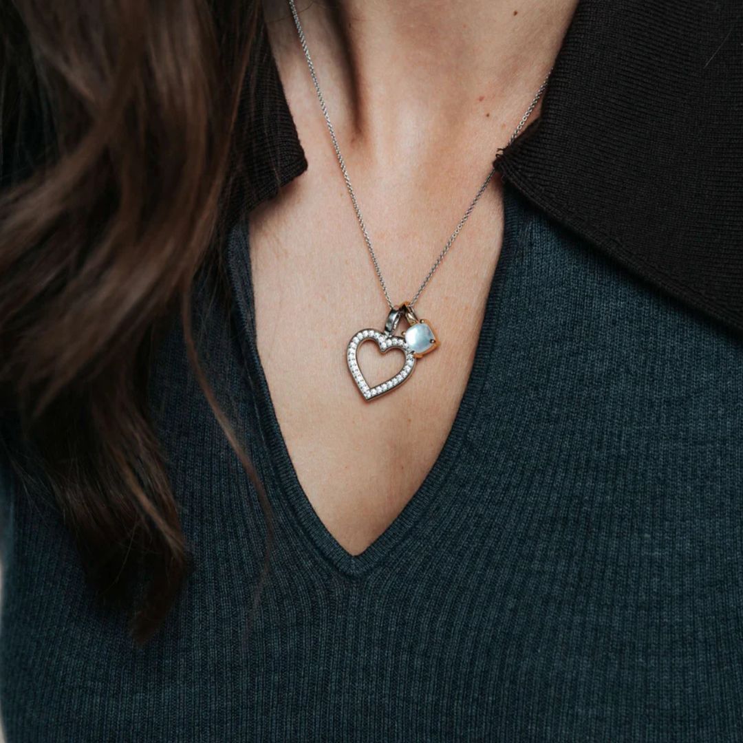 TI SENTO riipus, keltakullattua hopeaa ja kristalli, 6854MW