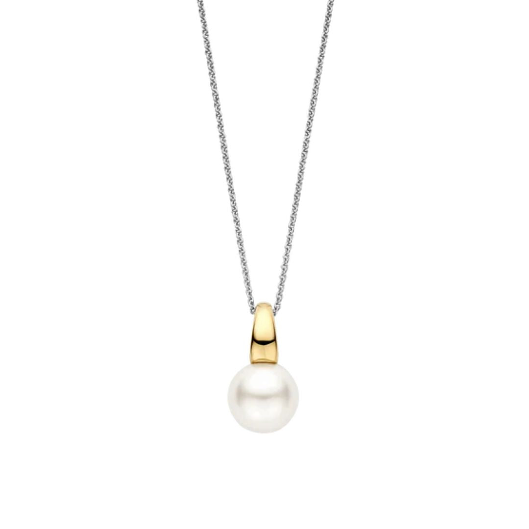 TI SENTO riipus, keltakullattua hopeaa ja valkoinen helmi, 6855YP