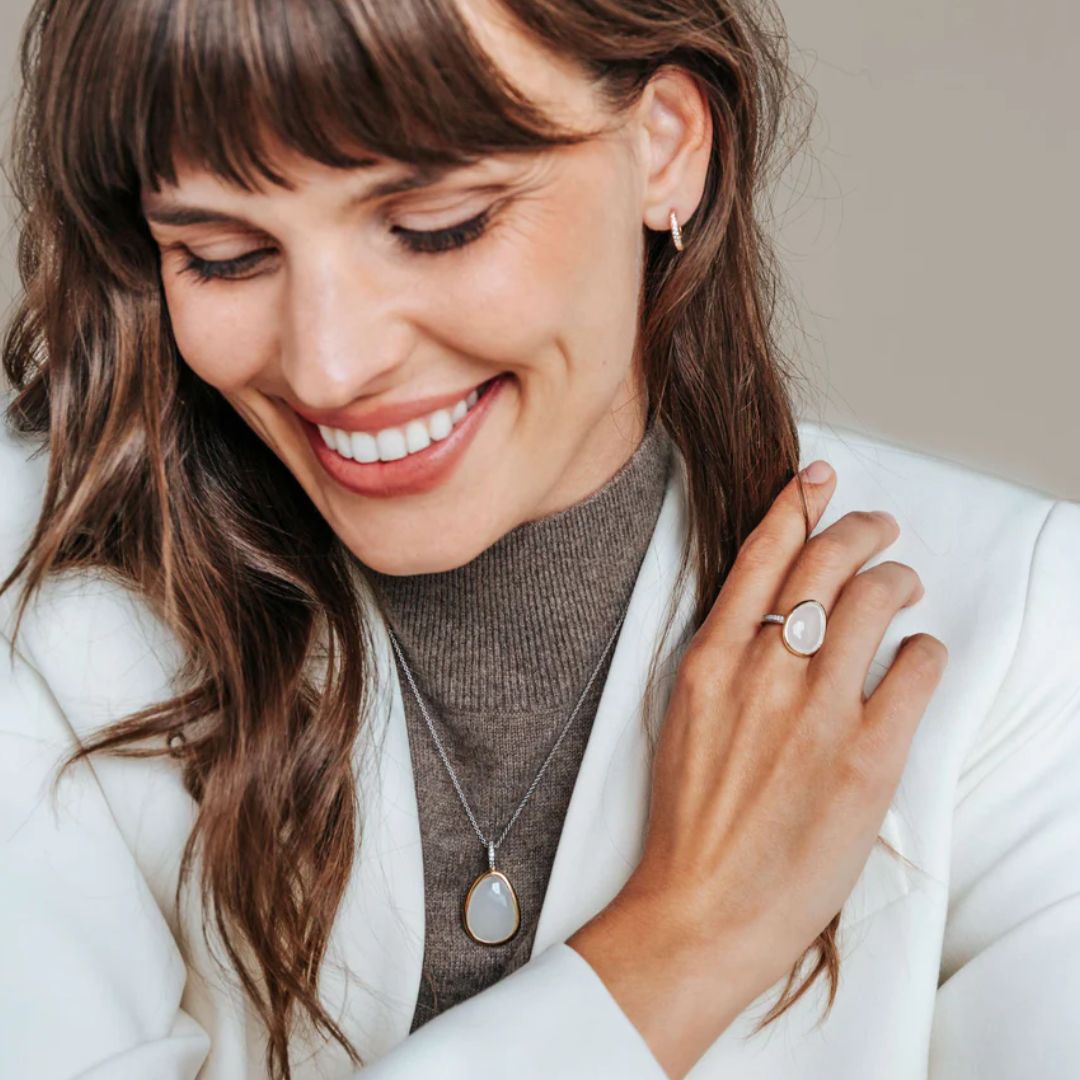 TI SENTO riipus, keltakullattua hopeaa, zirkonit ja kristalli 6846MW