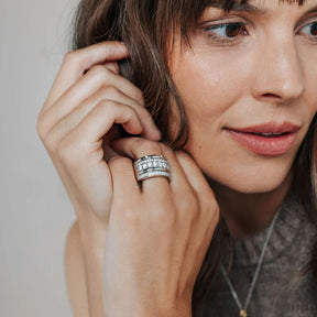 TI SENTO sormus, hopeaa ja zirkonit, 12396ZI