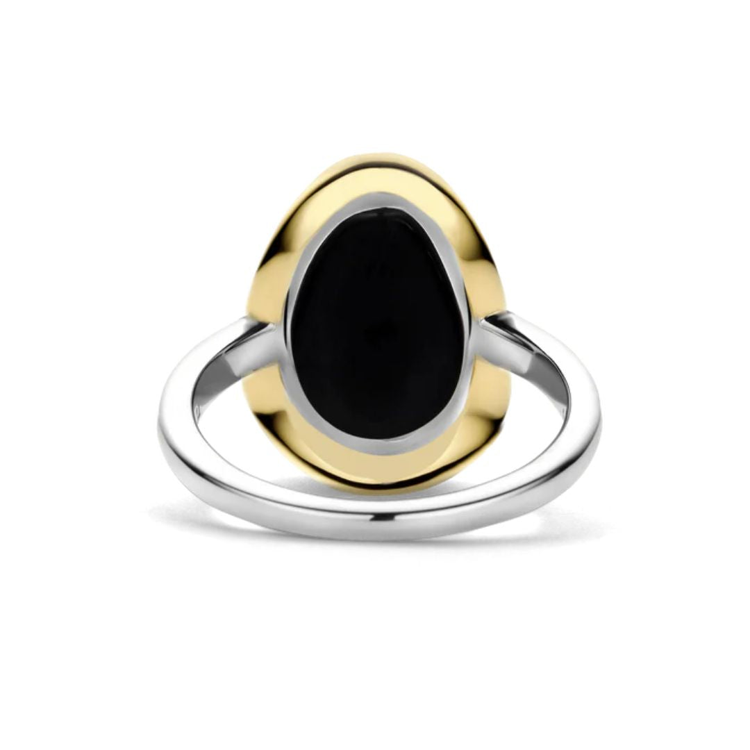 TI SENTO sormus, keltakullattua hopeaa ja zirkonit, 12386BY