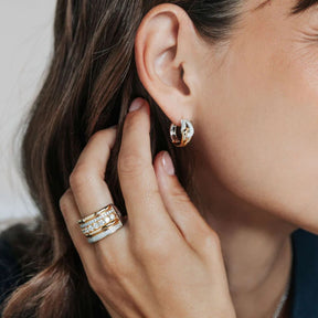 TI SENTO sormus, keltakullattua hopeaa ja zirkonit, 12396ZY