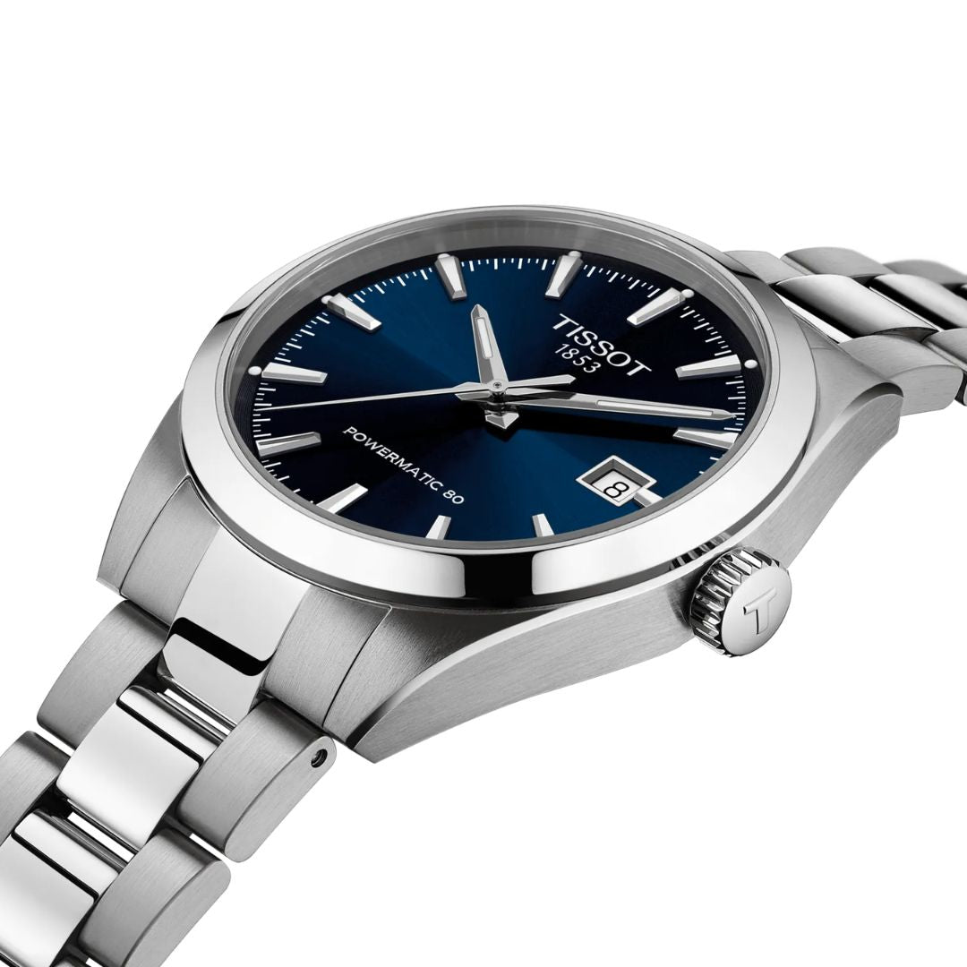 Tissot Gentleman Powermatic 80, 38 mm, T1658071104100 rannekello, sininen taulu