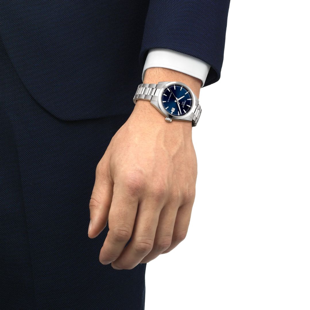 Tissot Gentleman Powermatic 80, 38 mm, T1658071104100 rannekello teräsrungolla