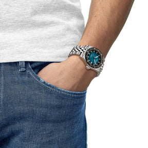 Tissot PR516 Powermatic 80, 38 mm T1494071104100 rannekello, sinimusta