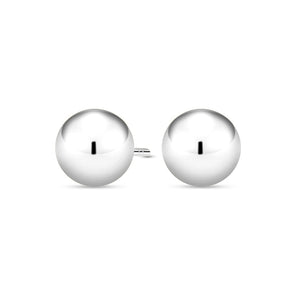 Valkokultaiset pallokorvakorut, 5mm pallo, 14K valkokulta