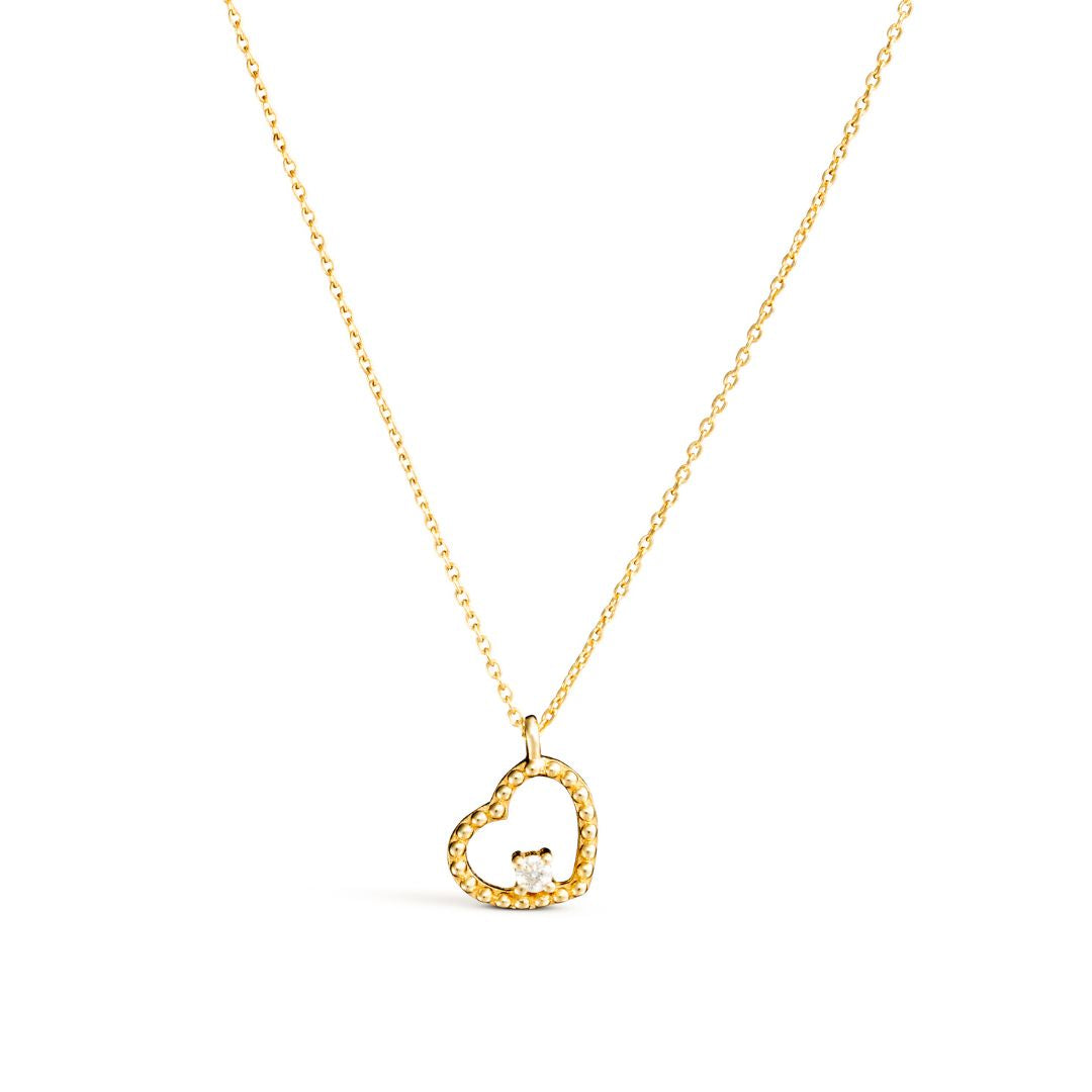 Vittoria kaulakoru timantilla, keltakultaa