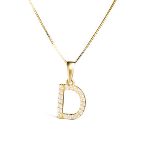 Vittoria kirjainriipukset A-V zirkoneilla, keltakultaa