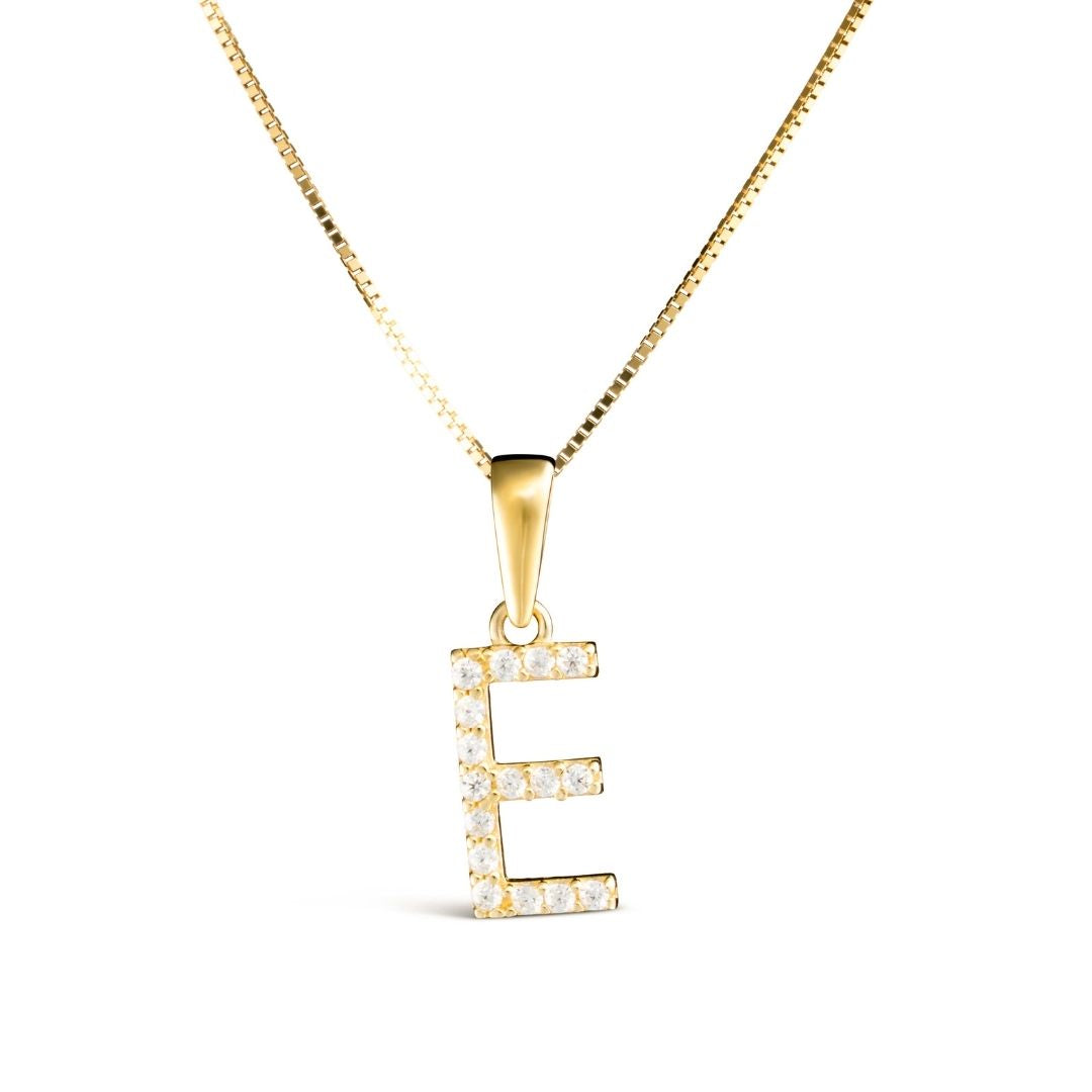 Vittoria kirjainriipukset A-V zirkoneilla, keltakultaa