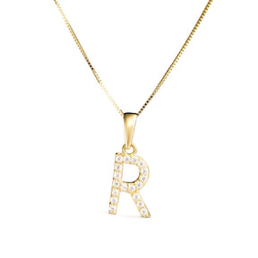 Vittoria kirjainriipukset A-V zirkoneilla, keltakultaa