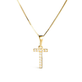 Vittoria kirjainriipukset A-V zirkoneilla, keltakultaa