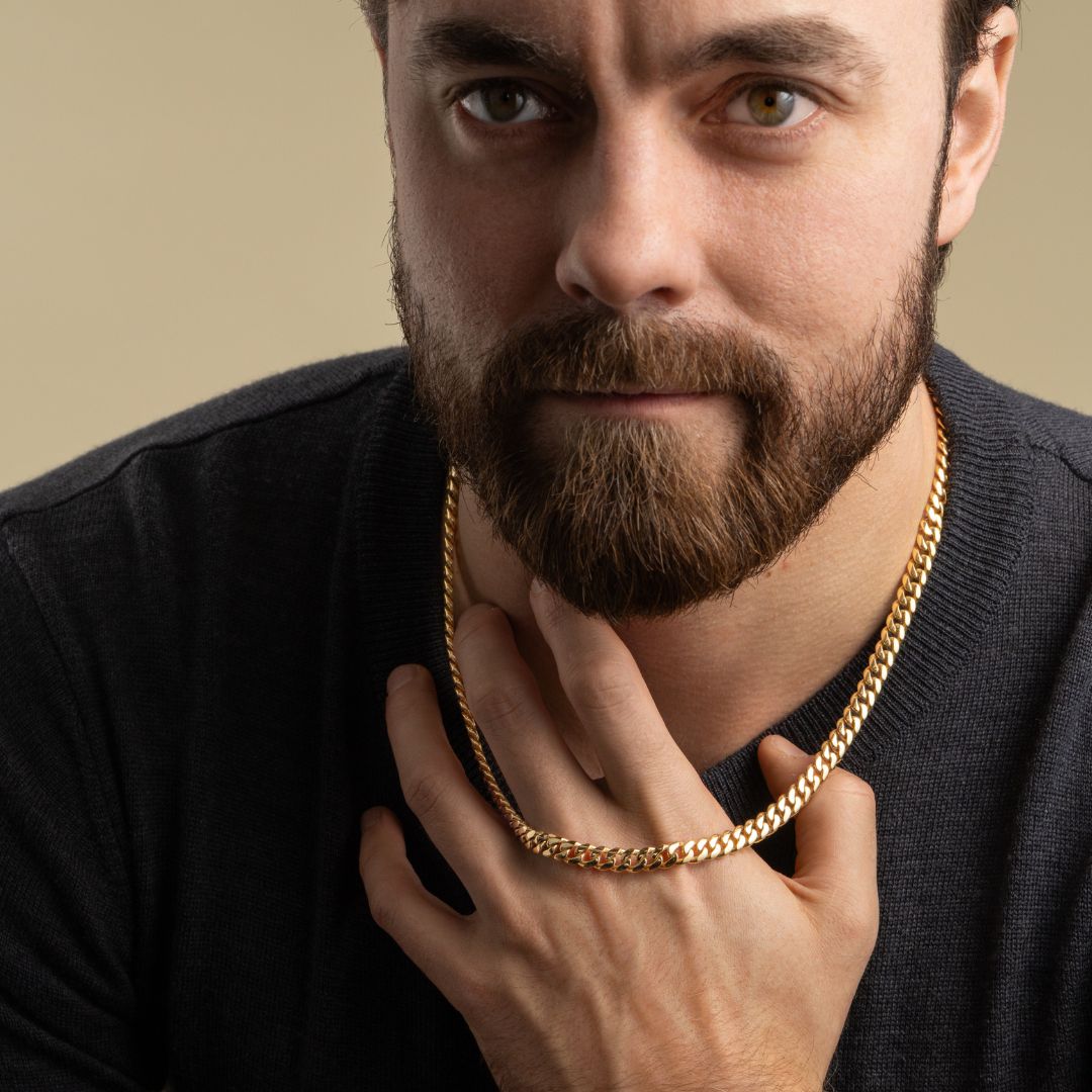 Vittoria panssarikaulaketju, pyöristetty, keltakultaa