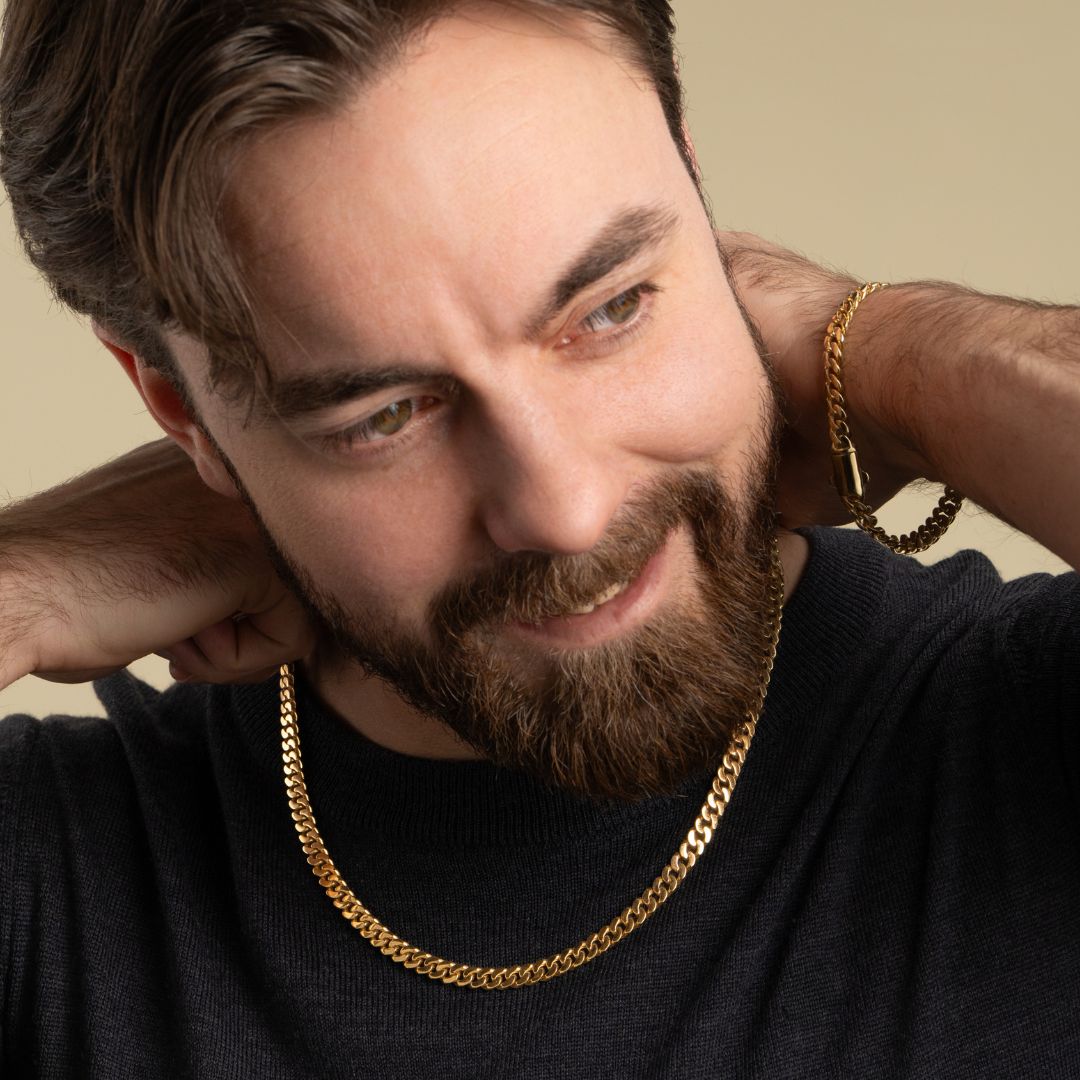 Vittoria panssarikaulaketju, pyöristetty, keltakultaa