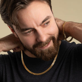 Vittoria panssarikaulaketju, pyöristetty, keltakultaa